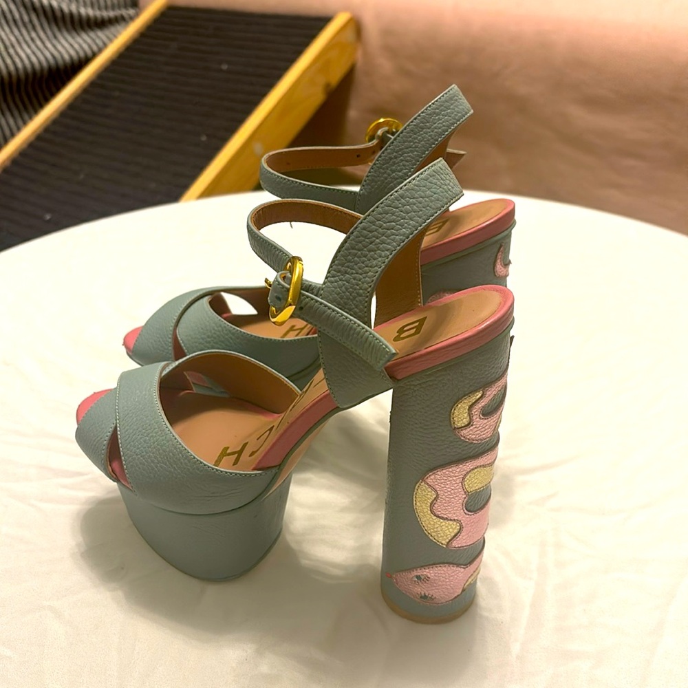 Butrich Platform Heels with Snake Design